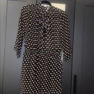 Black and brown polka dot dress. Sz M